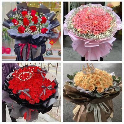 忻州市繁峙宁武静乐县神池县同城鲜花店订520玫瑰表白女友送老婆