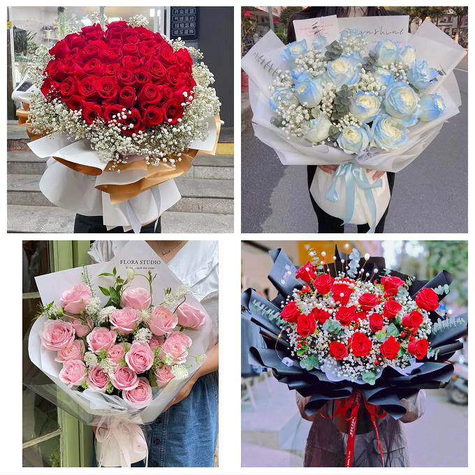 南充市顺庆高坪嘉陵区阆中市同城鲜花店女神节玫瑰花束送老婆女友