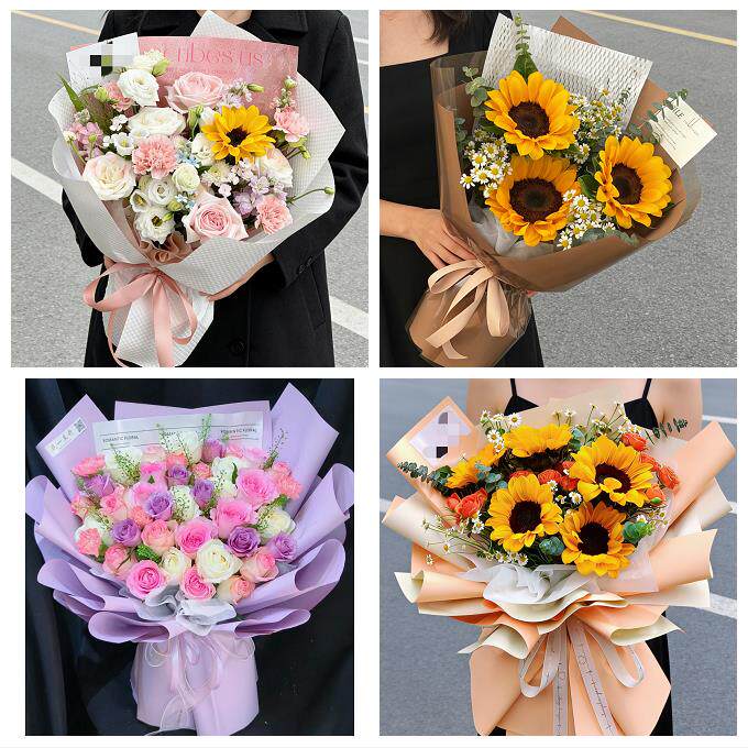向日葵玫瑰混搭花束送朋友抚州市溪县资溪县东乡广昌县同城鲜花店