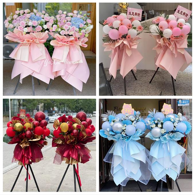 上海市嘉定区菊园新区南翔镇同城花店公司会展新店开张送开业花篮
