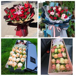 广东惠州市惠城区惠阳区博罗县同城鲜花店送11朵33枝玫瑰表白女友