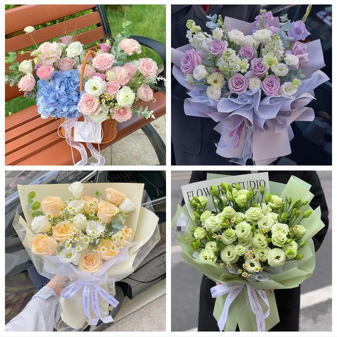 成都市新都温江双流区金堂县同城鲜花店玫瑰混搭花束配送领导女友