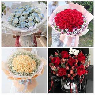 山西晋城市陵川县泽州县高平市鲜花店同城配送女朋友草莓玫瑰花束