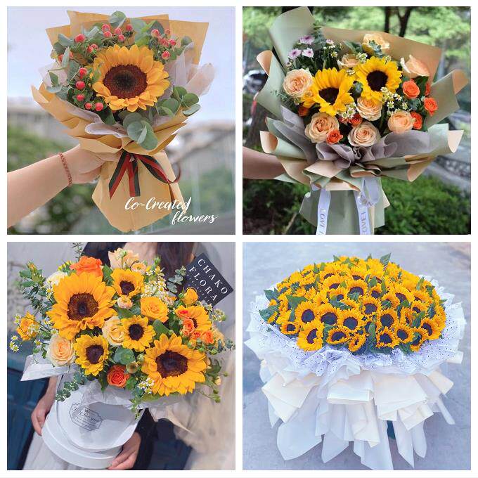 辽宁鞍山市铁东铁西立山千山区同城鲜花店学生高考向日葵玫瑰花束