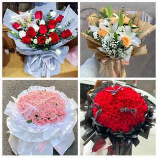 内蒙古包头市九原区土默特右旗同城鲜花店送11朵33枝玫瑰表白女友