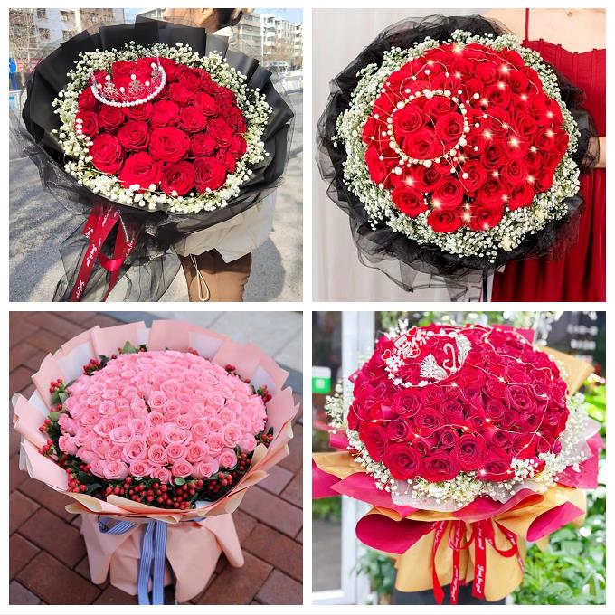 宁夏省吴忠市同心县青铜峡市区鲜花店同城配送女朋友情人玫瑰花束