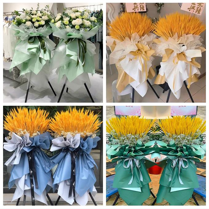 湘潭市易俗河镇湘乡市韶山市同城鲜花店新店开业配送大麦开业花篮