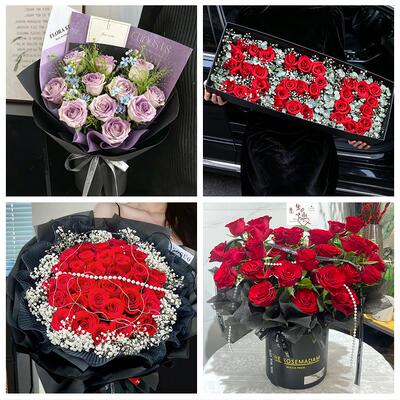 520玫瑰花束礼盒送女友河北邢台市桥东区桥西区邢台县同城鲜花店