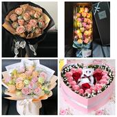 杭州桐庐淳安县建德富阳临安同城鲜花店情人节玫瑰花束礼盒送女友