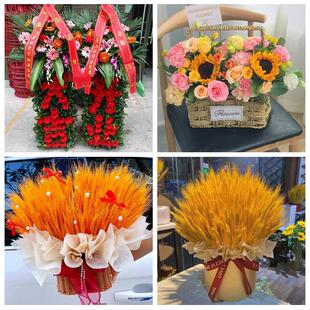 大连市长海县瓦房店市庄河市鲜花店同城配送大麦开业花篮公司乔迁