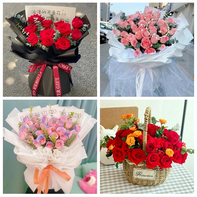 山西吕梁市交口县孝义市汾阳市同城鲜花店纪念日送玫瑰花女友生日