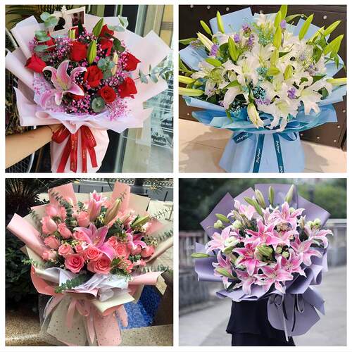 天津西于庄双环邨咸阳北路街同城鲜花店订玫瑰百合送女友老婆生日