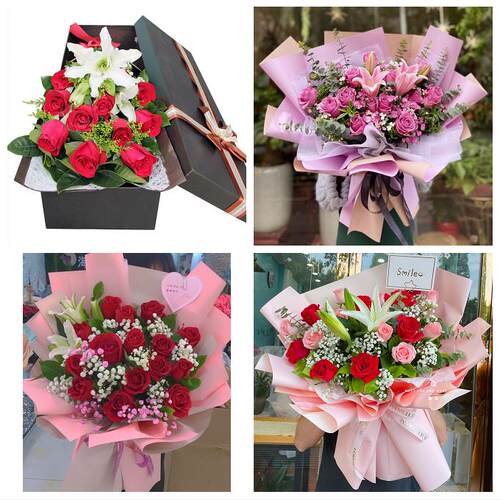 北京朝阳团结湖六里屯八里庄同城鲜花店订玫瑰百合送女友老婆生日