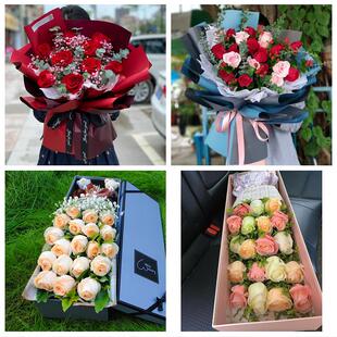 辽宁沈阳市康平县法库县新民市同城鲜花店送11朵33枝玫瑰表白女友