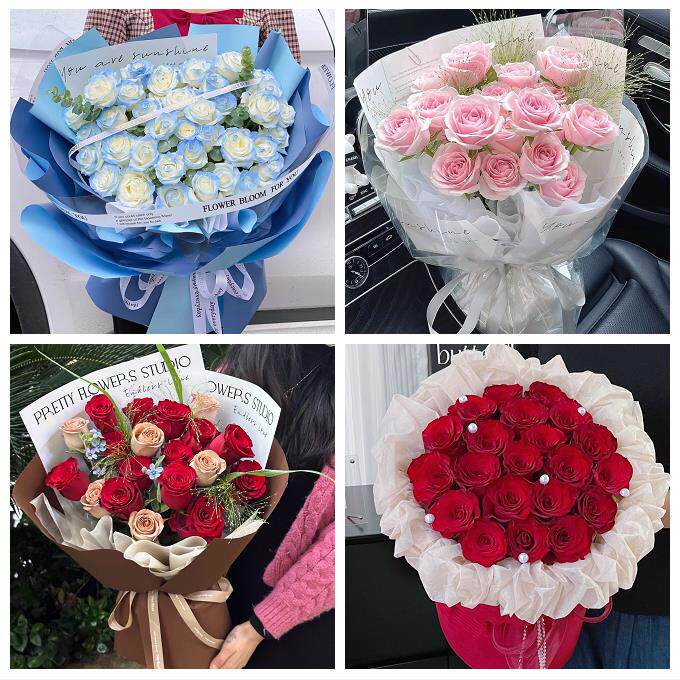 内蒙古省通辽市奈曼旗扎鲁特旗同城鲜花店圣诞平安夜玫瑰花束礼盒