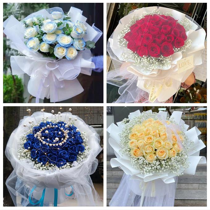 山东济宁市鱼台金乡嘉祥汶上县鲜花店同城配送女朋友情人玫瑰花束