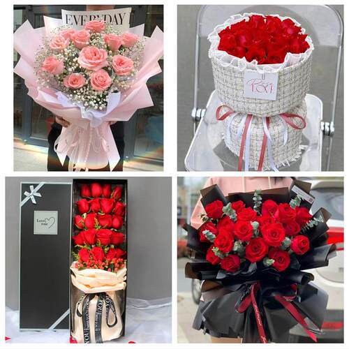 天津东丽华新东丽湖开发区西区同城鲜花店纪念日送玫瑰花女友生日