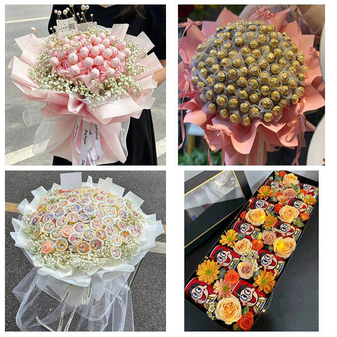 北京朝阳区和平街安贞亚运村同城鲜花店61儿童节鲜花零食饮料花束