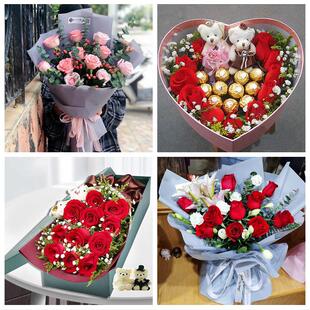 北京市通州区漷县马驹桥西集镇同城鲜花店送11朵33枝玫瑰表白女友