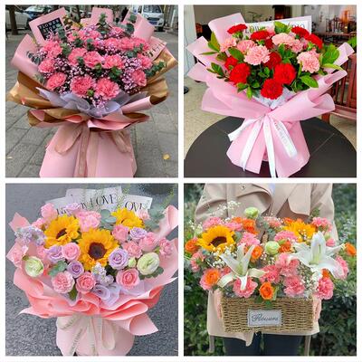 母亲节送妈妈康乃馨花束山东临沂市沂南县郯城县沂水县同城鲜花店