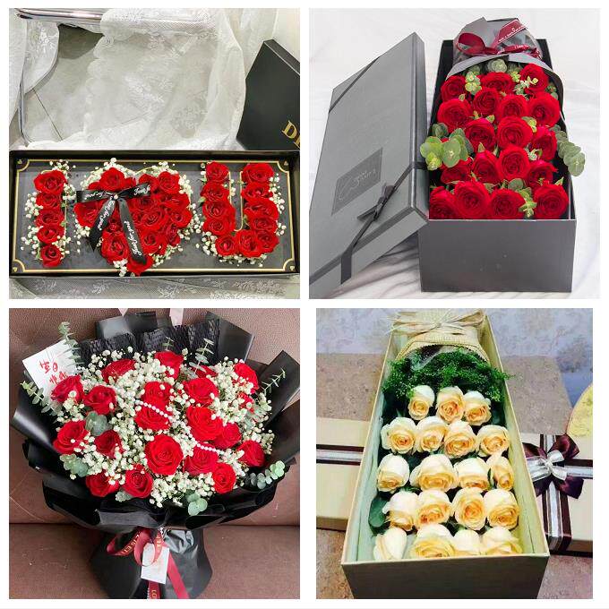 送河源市连平县和平县东源县同城鲜花店平安夜玫瑰礼盒送女友老婆