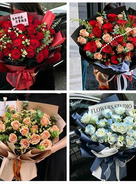 520玫瑰花束礼盒送女友四川资阳市雁江区安岳县乐至县同城鲜花店