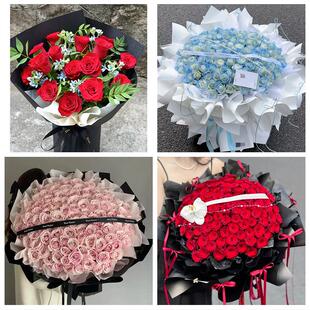湖北武汉市汉阳区武昌区青山区鲜花店同城配送女朋友情人节红玫瑰