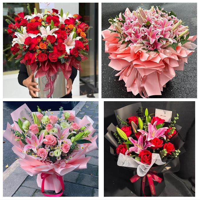 陕西宝鸡市渭滨金台陈仓区眉县同城鲜花店送玫瑰百合花束老婆生日