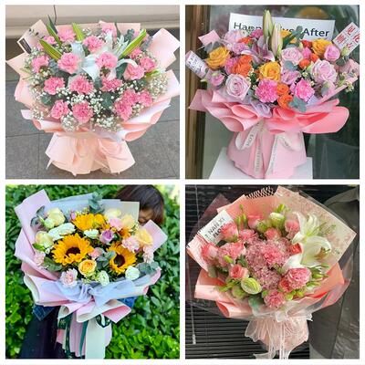 送韶关市新丰县乐昌市南雄市同城鲜花店康乃馨花束送长辈父母生日