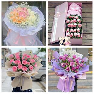 云南省文山州广南县富宁县附近同城鲜花店送11朵33枝玫瑰表白女友