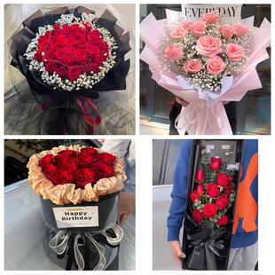 四川遂宁市蓬溪县射洪县大英县同城花店订38玫瑰鲜花送老婆女朋友