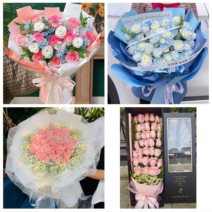 北京市房山区城关新镇向阳街道同城鲜花店圣诞平安夜玫瑰花束礼盒