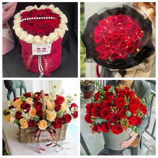 云南省文山州广南县富宁县附近鲜花店同城配送女朋友情人节红玫瑰