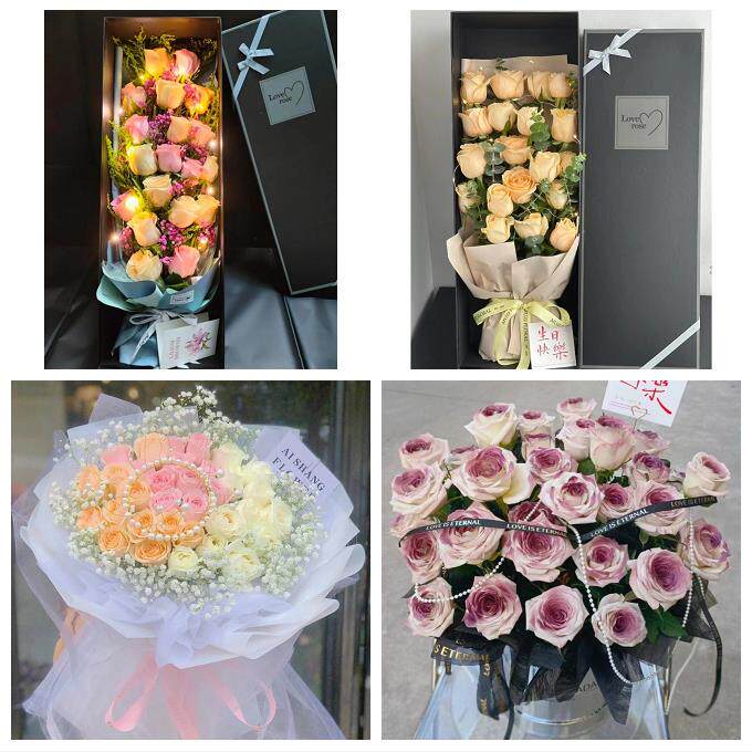 送厦门市集美区同安区翔安区同城鲜花店情人节玫瑰花束礼盒送女友