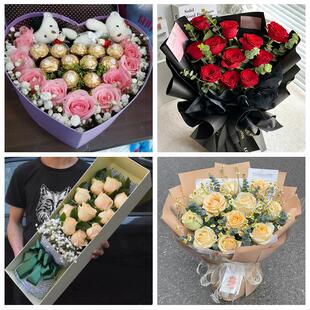 北京市东城区天坛永定门外街道鲜花店同城配送女朋友情人节红玫瑰