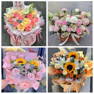 送北京市怀柔区泉河龙山街道同城鲜花店玫瑰向日葵绣球送朋友生日