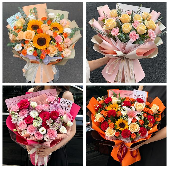 贵阳市南明云岩区花溪乌当区同城鲜花店送康乃馨百合长辈生日花束