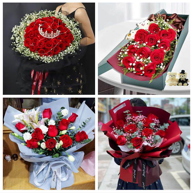 山东淄博周村区桓台高青沂源县同城鲜花店送11朵33枝玫瑰表白女友