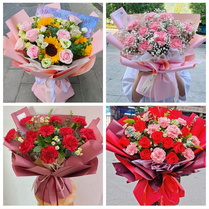 枣庄市台儿庄区山亭区滕州市同城鲜花店订教师节花束送康乃馨百合