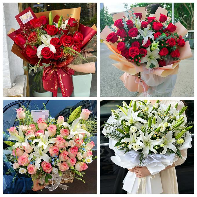 南通市如东启东如皋市海门市同城鲜花店玫瑰百合花束送老婆女朋友