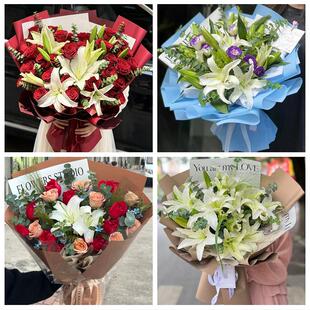 莆田城厢涵江荔城秀屿区仙游同城鲜花店玫瑰百合花束送老婆女朋友