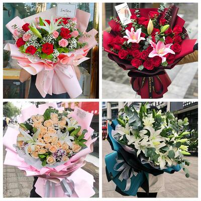 荆州市沙市荆州区公安监利县同城鲜花店订玫瑰百合送女友老婆生日