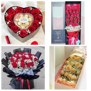 北京海淀北下关北太平庄学院路同城鲜花店订情人节玫瑰送女友老婆