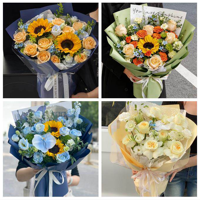 向日葵玫瑰混搭花束送朋友吉林市蛟河桦甸市舒兰磐石市同城鲜花店