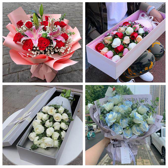 天津南开向阳路嘉陵道王顶堤同城鲜花店情人节送老婆玫瑰表白女友