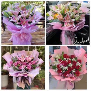 上海市浦东新场大团镇芦潮港同城鲜花店订玫瑰百合送女友老婆生日