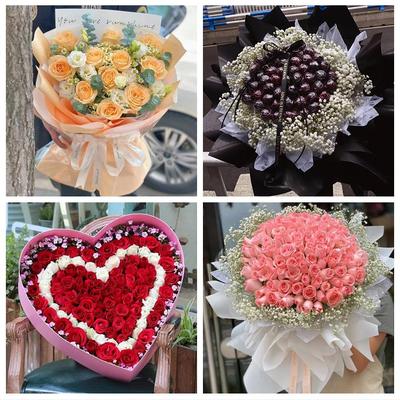 天津市宁河区静海蓟州区县附近鲜花店同城配送女朋友草莓玫瑰花束