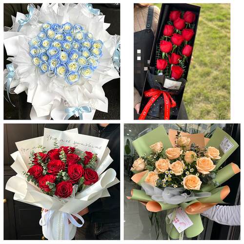 520玫瑰花束礼盒送女友广东中山石岐区东区火炬开发区同城鲜花店
