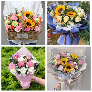 西双版纳州景洪市勐海勐腊县同城鲜花店38女王节康乃馨送妈妈婆婆