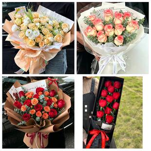 520玫瑰花束礼盒送女友内蒙古兴安盟科尔沁右翼前中旗同城鲜花店